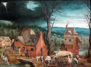 Aankomst van de Heilige Familie in Bethlehem